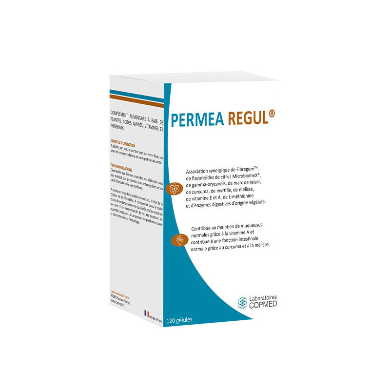Perméa Régul® en gélules, complement alimentaire confort digestif, Laboratoires Copmed