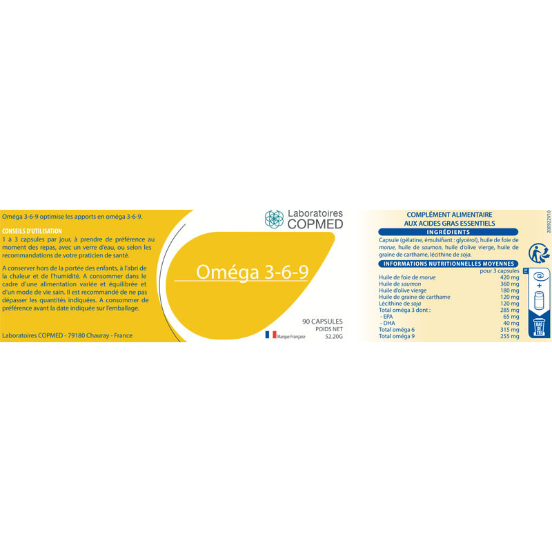 Étiquette Oméga 3-6-9