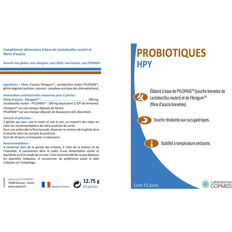 Étiquette Probiotiques HPY Étiquette Probiotiques HPY