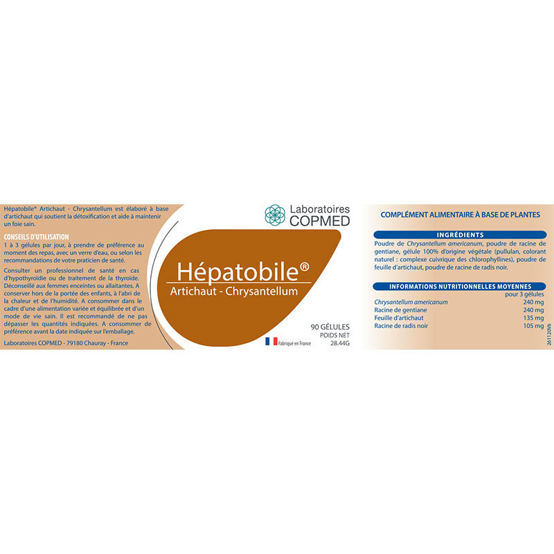 Étiquette Hépatobile® Artichaut - Chrysantellum Étiquette Hépatobile® Artichaut - Chrysantellum