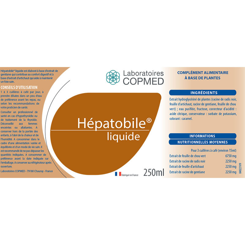 Étiquette Hépatobile® liquide Étiquette Hépatobile® liquide