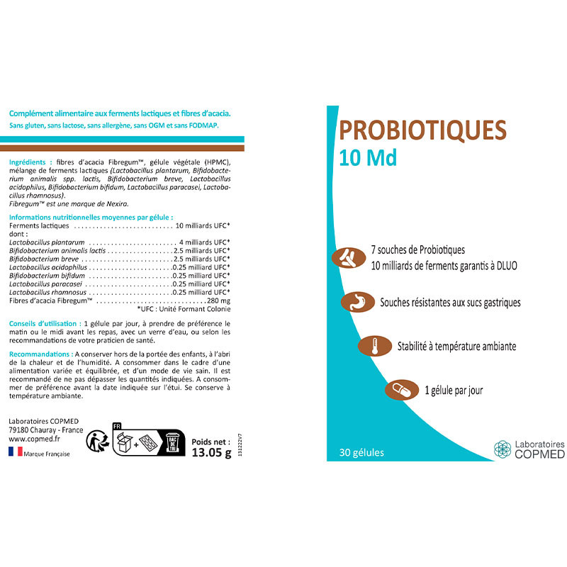 Étiquette Probiotiques 10 md Étiquette Probiotiques 10 md