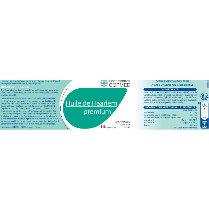 Étiquette Huile de haarlem premium Étiquette Huile de haarlem premium