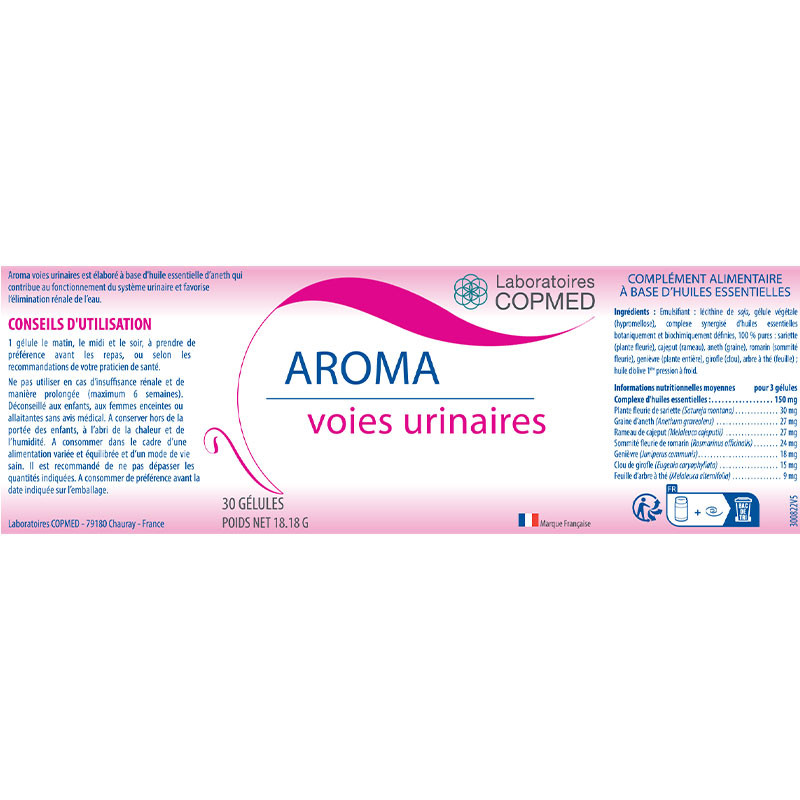 Étiquette Aroma voies urinaires Étiquette Aroma voies urinaires