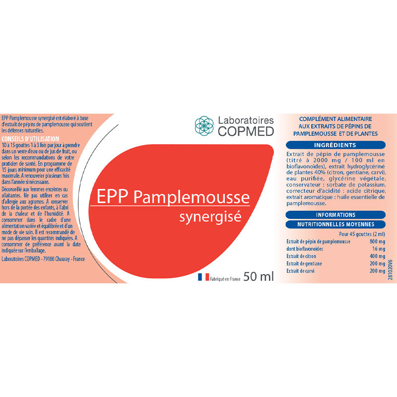 Étiquette Epp pamplemousse synergisé Étiquette Epp pamplemousse synergisé