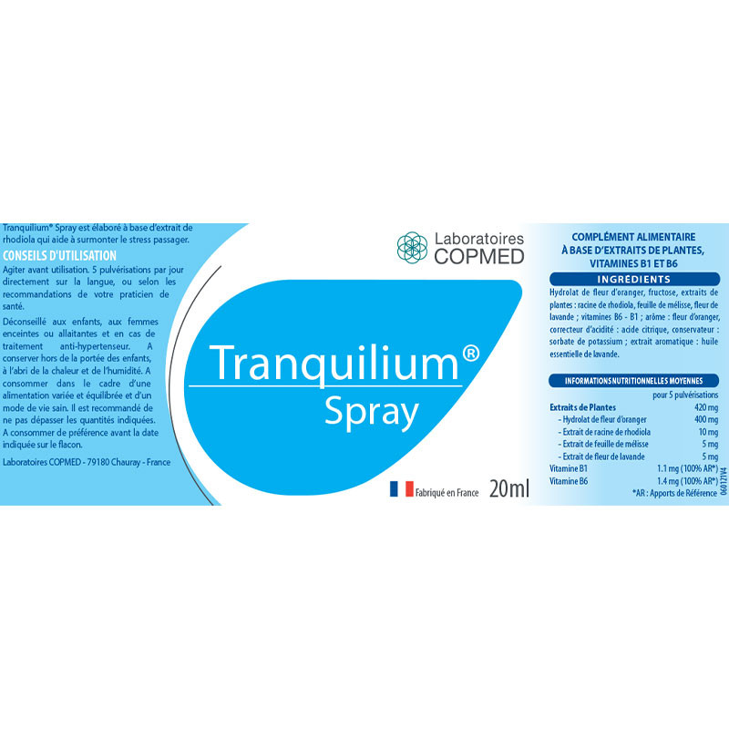 Étiquette Tranquilium® Spray Étiquette Tranquilium® Spray