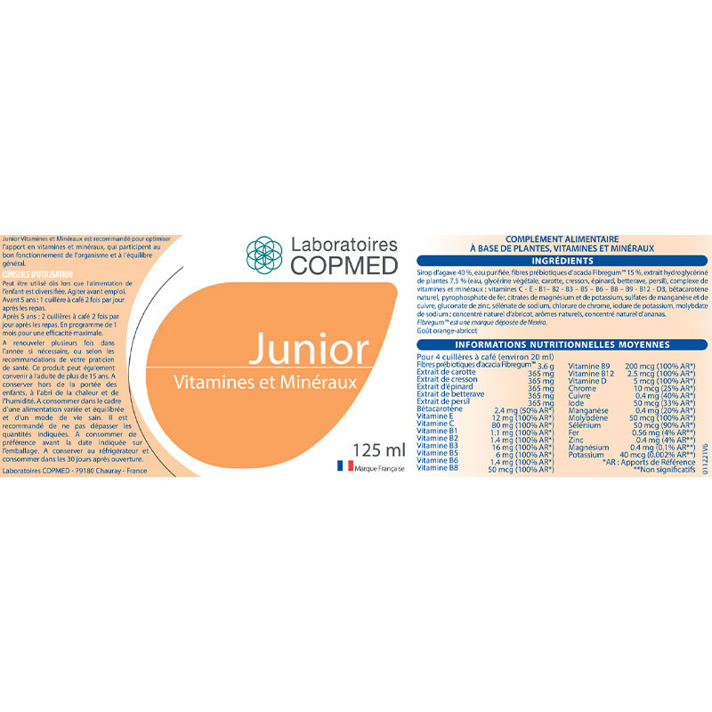 Junior vitamines et minéraux