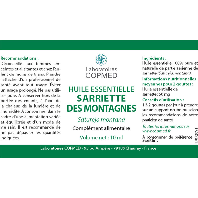 Étiquette Sarriette des montagnes Étiquette Sarriette des montagnes