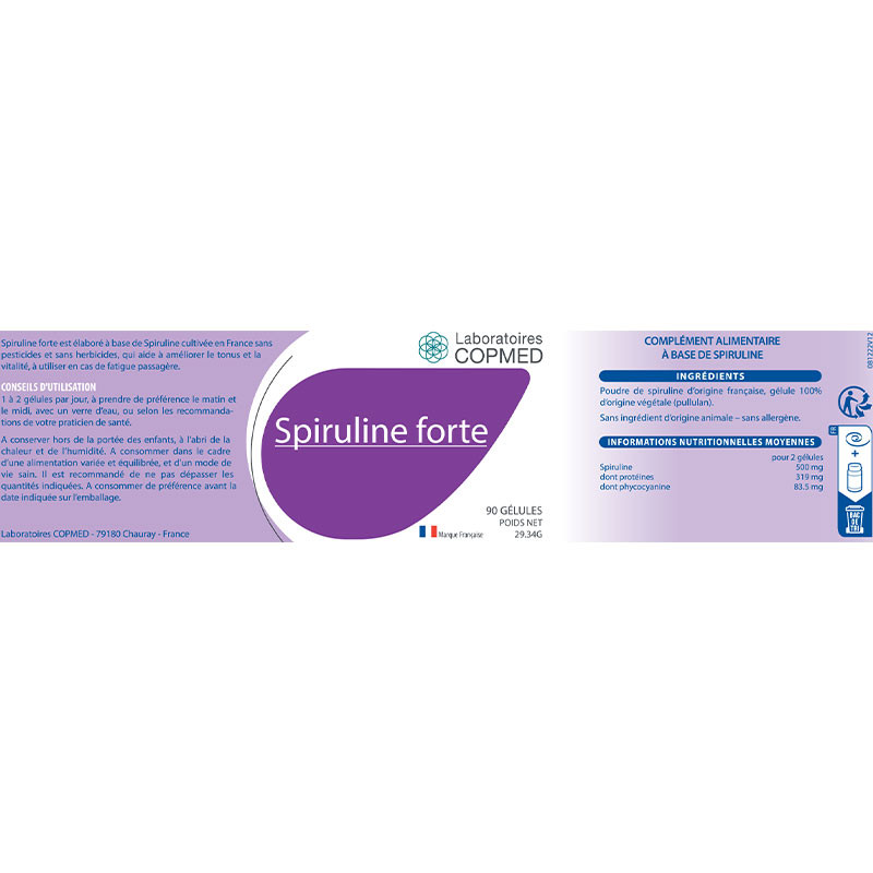 Étiquette Spiruline forte Étiquette Spiruline forte