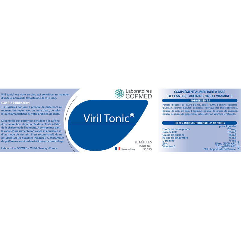Étiquette Viril tonic® Étiquette Viril tonic®