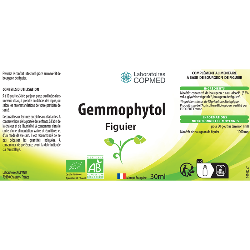 Étiquette Gemmophytol Figuier