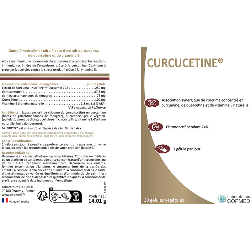étiquette CURCUCETINE® étiquette CURCUCETINE®