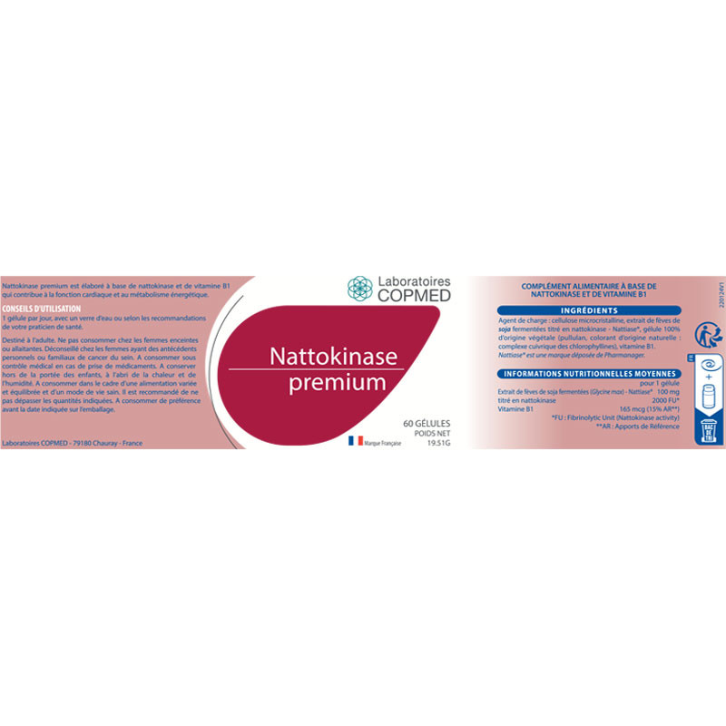 Étiquette Nattokinase premium Étiquette Nattokinase premium