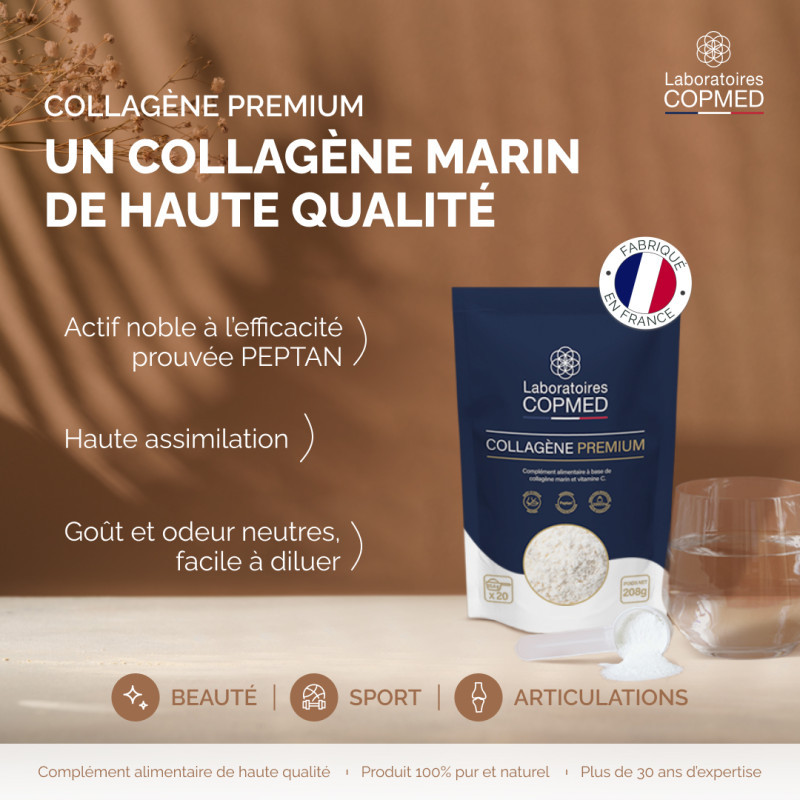 Collagène Premium des Laboratoires COPMED, un collagène Français de haute qualité aux nombreuses garanties