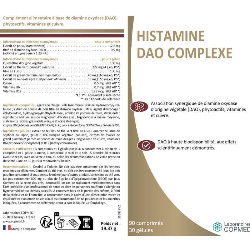 Etiquette HISTAMINE DAO COMPLEXE Etiquette HISTAMINE DAO COMPLEXE
