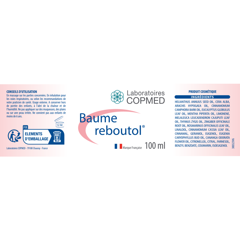 Étiquette Baume reboutol® Étiquette Baume reboutol®