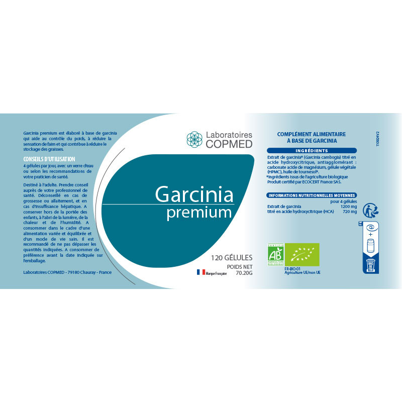 Étiquette Garcinia Premium Étiquette Garcinia Premium