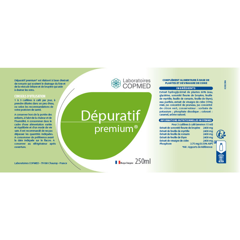 Étiquette Dépuratif premium® Étiquette Dépuratif premium®