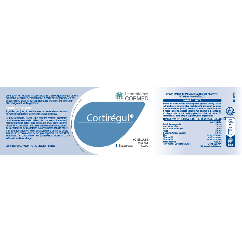 Étiquette CORTIRÉGUL® Étiquette CORTIRÉGUL®