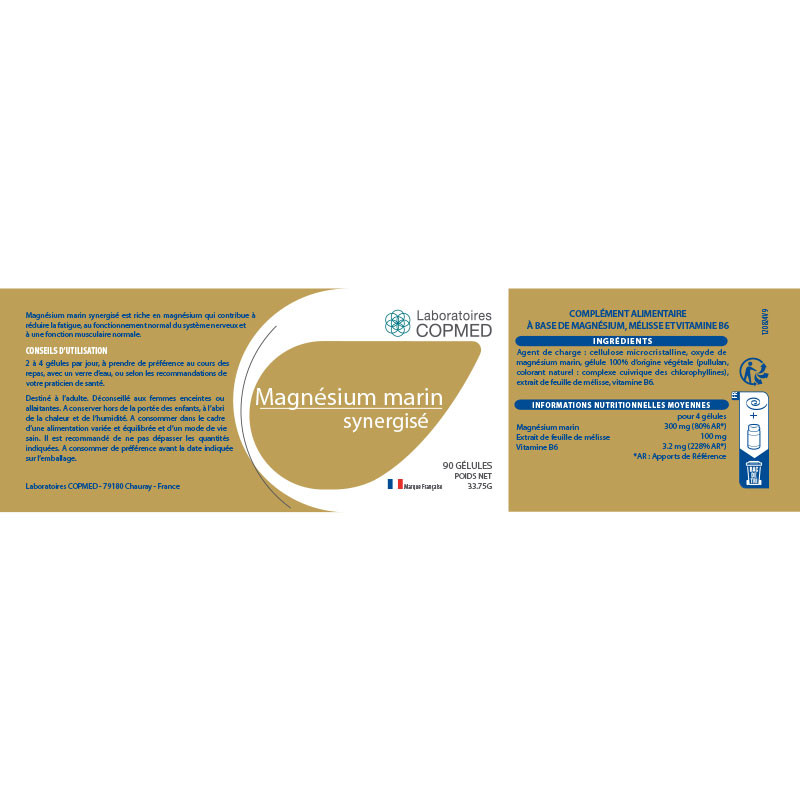 Étiquette Magnésium marin synergisé
