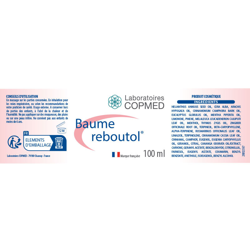 Étiquette Baume reboutol®
