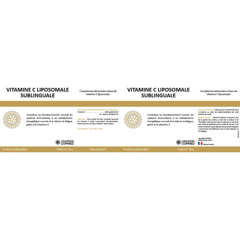 Étiquette VITAMINE C LIPOSOMALE SUBLINGUALE