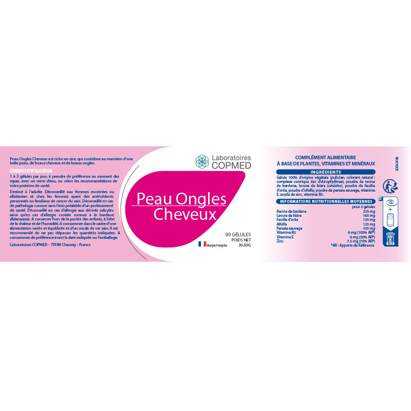 Étiquette Peau Ongles Cheveux
