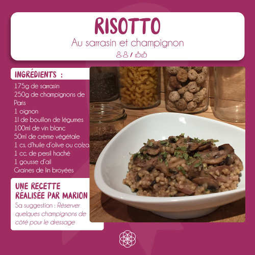 Risotto de sarrasin et champignon