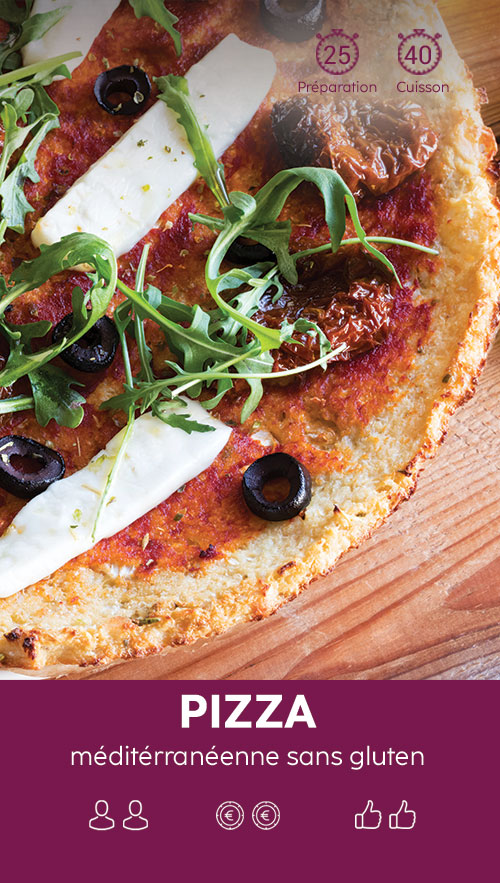 pizza méditérranéenne sans gluten