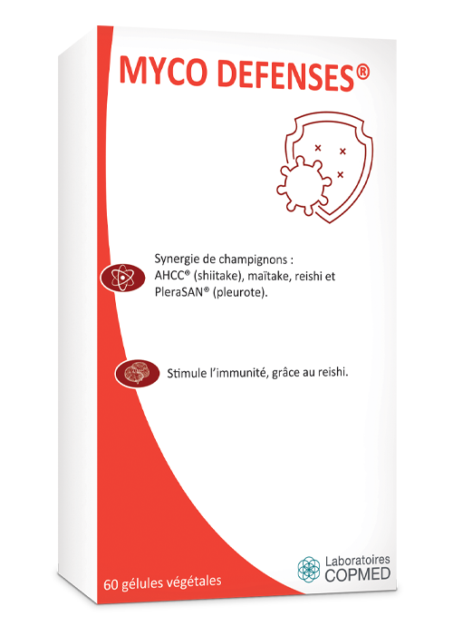 Myco Défenses stimule l'immunité grâce à ses composés bioactifs