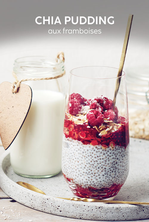 Chia pudding aux framboises