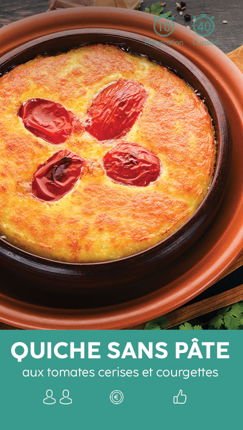 quiche sans pate aux tomates cerises et courgettes